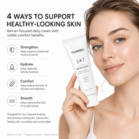 Soins quotidiens de la peau, crème hydratante pour le visage vegan, céramide, hydratation intense, réparation de la barrière cutanée, crème pour le visage 147