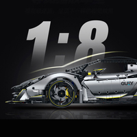 Technics Racing Car Kit de modèle de collection Supercar à l'échelle 3392 1/8 peut être mis à niveau vers un bloc de construction de voiture de sport RC pour enfants adultes