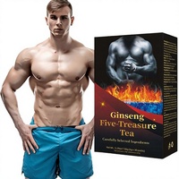 Thé aux fleurs biologique mélangé pour l'amélioration sexuelle, formule de thé aux cinq trésors de ginseng, marque privée personnalisée OEM, vente en gros