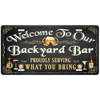 Road Street Sign en relieve Logo Placa de identificación Metal Tin Sign Decorativo Car License Plate