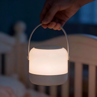 Lampe de chevet LED portable rechargeable moderne avec interrupteur ABS pour bébé, idéale pour l'allaitement et l'aide au sommeil en crèche