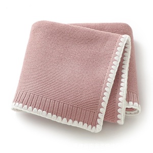 Manta de Bebé Recién Nacido 100% Algodón OEKO Tex, Tejida con Borde de Ganchillo, Suave y Cómoda, Cubierta Tejida para Niños - Product Image 6