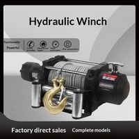 Treuil hydraulique avec câble métallique de 9,3 mm de diamètre, interrupteur d'embrayage pour applications de dépannage, de sauvetage, de bulldozer, d'excavatrice, de capstan marin