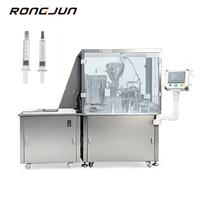 RONGJUN Nouvelle Machine Automatique Électrique PLC pour le Remplissage, le Bouchage et le Scellage de Seringues Préremplies en Verre et Plastique 220V