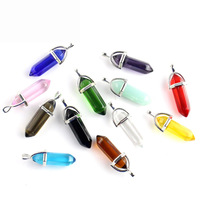 Wish Resin Sechseck-Prisma-Anhänger mit Kupfer-Figaro-Kette im sportlichen Stil