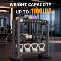 PINJIAN Support de rangement multi-niveaux triangulaire pour haltères et kettlebells