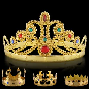 Feest Gunst Haaraccessoires Koning En Koningin Kronen Tiara Vrouwen Mannen Haar Hoepel Prinses Kroon