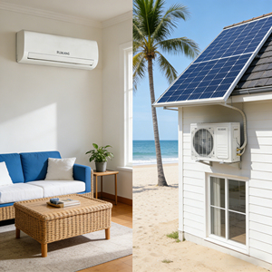 เครื่องปรับอากาศแบบแยกส่วนพลังงานแสงอาทิตย์ 12000 บีทียู 1.5 แรงม้า T1 E-home ประสิทธิภาพสูงและประหยัดพลังงาน พร้อมโหมดและฟังก์ชั่นหลากหลาย - Product Image 4