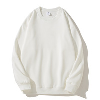 Sweat-shirt à col rond doublé en polaire, pull personnalisé avec logo, pull épais uni, coupe ample, polyester-coton pour homme, 17 couleurs, tailles S-5XL