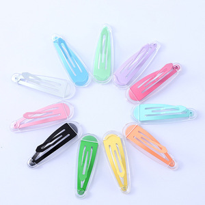 Ensemble de pinces à cheveux en forme de larme, 5 cm, en acrylique, transparentes, couleur gelée, pour enfants et adultes, usage quotidien - Product Image 4