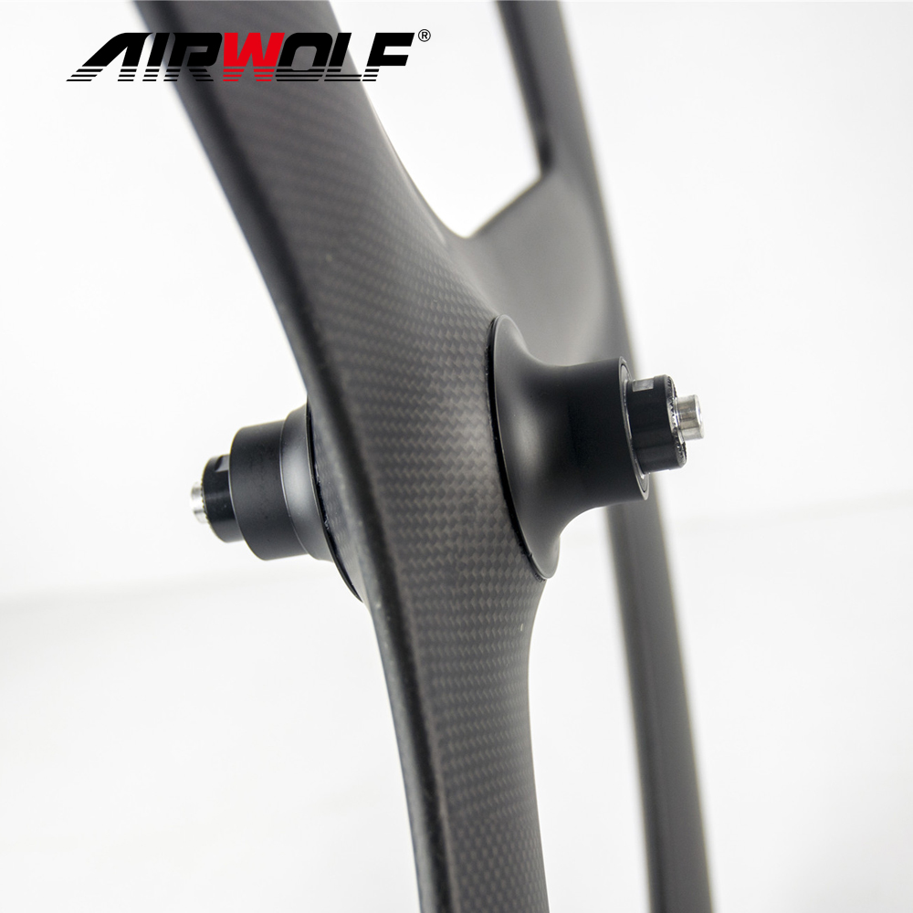 700C 65mm トライスポークカーボンホイールセット 23mm幅 ロード用