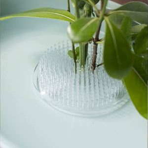 Herramienta de Arreglos Florales al por Mayor, Ecológica, Moderna, de Plástico y Latón, 7*2CM, Transparente/Negra, 271 Pines, Soporte para Flores Tipo Rana - Product Image 2