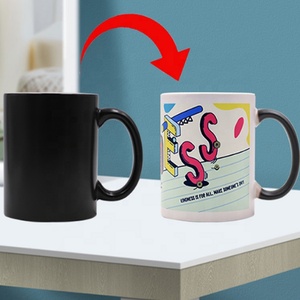 11Oz Nhiệt Nhạy Cảm Màu Thay Đổi Ma Thuật Đen Thăng Hoa Gốm Tráng Tim Xử Lý <span class=keywords><strong>Mug</strong></span> Với Tùy Chỉnh - Product Image 6