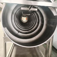 Industriële roterende trommelwasmachine, roestvrijstalen rolwasser voor cassave, aardappel, gember, wortel, verwijdert zware aarde