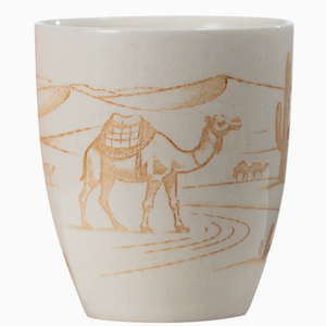 <span class=keywords><strong>Taza</strong></span> de café de cerámica sin asa estilo arte de arena con diseño de camello del desierto exótico, <span class=keywords><strong>taza</strong></span> de degustación bajo esmalte de Oriente Medio para Latte - Product Image 6