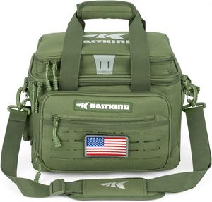 Sac à dos de pêche avec sangle pour canne, sac de pêche isotherme avec housse de protection contre la pluie, camouflage vert - échantillon gratuit - Product Image 5