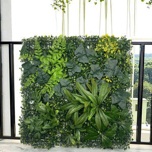 Mur végétal en herbe de Milan 50*50cm, décoration murale suspendue, panneau d'herbe verte artificielle, <span class=keywords><strong>haie</strong></span> de buis artificielle, toile de fond murale - Product Image 1