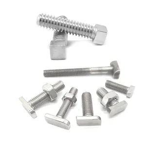 Sunpoint M5 M6 M8 M10 M12 304 Stainless Steel T-screws T-slot Bolts T-platen Screws T Square Bolt