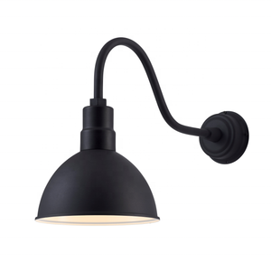 10in ซาตินสีดํามุมกลางแจ้ง GOOSENECK ป้ายโคมไฟแขนยาวผนัง Sconce บ้านไร่วินเทจโบราณสไตล์ - Product Image 4