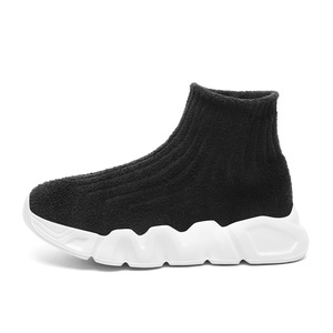 Chaussures de sport en maille extensible à la mode, coupe haute, à enfiler, avec empeigne en tricot élastique, semelle épaisse antidérapante, confortables, pour la marche décontractée - Product Image 4