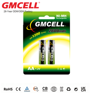 Paquete de 2/3/4 Pilas Recargables AA Ni-MH de 2600 mAh y 1.2 V, Baterías Solares para Herramientas Eléctricas - Product Image 1