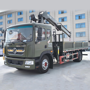 รถบรรทุกติดเครนตงเฟิง 4x2 ยกสูง 15 เมตร รถก่อสร้างสีเขียว พร้อมเครื่องยนต์ Weichai - Product Image 1