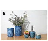 Pot de jardinière en grès perlé en céramique de 4/6/8/10 pouces de vente chaude pour les plantes succulentes ou les fleurs d'intérieur