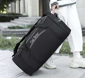 Sac de voyage pliable à roulettes grande capacité pour la gym et le sport, utilisable comme sac à bandoulière - Product Image 1