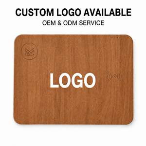 Tapis de souris sans fil en cuir 2-en-1 avec charge rapide <span class=keywords><strong>Qis</strong></span> 15W, logo personnalisé, cadeau de bureau, promotionnel, pour entreprise - Product Image 3