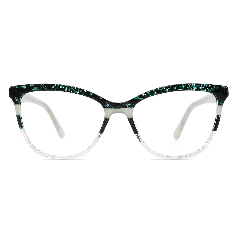 P6236 Colorful pattern cat eye acetate eyeglasses optical glasses frames for women