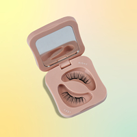 Cils magnétiques avec kit d'eyeliner, 3 paires de cils magnétiques réutilisables, kit de faux cils améliorés avec pince à cils à l'intérieur, Su