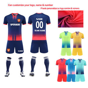 Seragam Sepak Bola Kustom Grosir dengan Logo Tim untuk Dewasa, Jersey Sepak Bola Bahan Spandex/Polyester, Set Cepat Kering dan Bernapas, Seragam Sepak Bola OEM - Product Image 2
