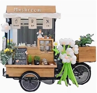 Nouvelle annonce Rétro américain en bois massif Mobile Reverse Riding Food Cart Night Market Scenic Stands promotionnels