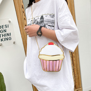 Novità Cartoon per bambini gelato Cupcake Mini borse in pelle piccola catena a <span class=keywords><strong>tracolla</strong></span> <span class=keywords><strong>borsa</strong></span> a <span class=keywords><strong>tracolla</strong></span> - Product Image 4