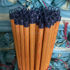 High Quality Natural Wooden Broomstick Handle with <b>Threaded</b> Tip for Mop and Brush Cleaning <b>Tools</b> - Product Image 1