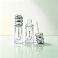 Tube carré transparent personnalisé de 4,5 ml pour brillant à lèvres avec applicateur, emballage vide pour huile à lèvres