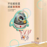 4 en 1 Jump High Ring Toss Game Table Tennis Basketball Shoot Machine Indoor Outdoor Sport Basketball Stand Toys for Kids