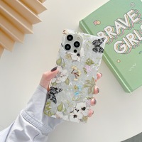 Coque de téléphone portable, antichoc, en Silicone, souple, avec fleur de papillon, pour iphone 12 Pro Max