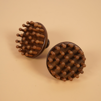 Brosse à shampoing pour cheveux secs et humides en bois naturel Brosse de massage pour cuir chevelu à dents larges Brosse de massage pour tête de lavage de cheveux personnalisée