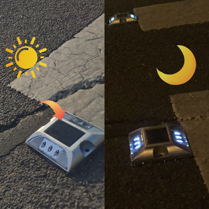 Catarifrangente Stradale Solare <span class=keywords><strong>a</strong></span> LED da 20T per Sicurezza Stradale, Segnalazione di Avvertimento, Marcatura di Vialetti e Pontili - Product Image 6