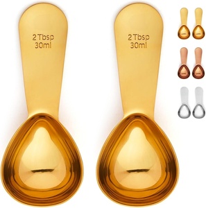 Cuillère doseuse en acier inoxydable pour lait en poudre, café, sucre, farine, ingrédients secs et liquides - Product Image 1