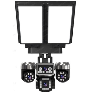Outdoor 10K 20MP 4Lens PTZ 24000mah 4000W Led Light IP Wireless 4G Sim Card Wifi Solar CCTV Network Surveillance <b>Security</b> Camera - Product Image 1