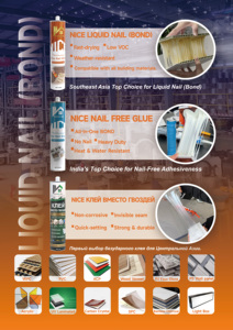 Adhesivo para Paneles <span class=keywords><strong>de</strong></span> Pared <span class=keywords><strong>de</strong></span> PVC, Clavos Líquidos WPC sin Adhesivo, Pegamento <span class=keywords><strong>de</strong></span> Alta Adhesión sin Clavos, SBS Rubber Construction Super Bond, Muestras - Product Image 2