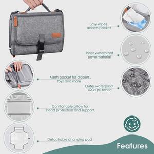Station de change pliable et détachable, grand tapis de change imperméable pour bébé, matelas de change portable pour nouveau-né, tapis de change de voyage - Product Image 5
