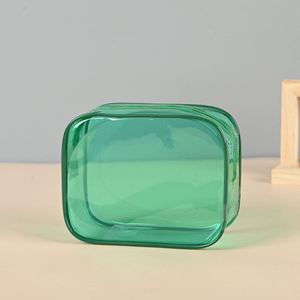 PVC Transparent <b>Makeup</b> Bag Portable Zipper Toiletry Storage <b>Case</b> Fashionable Cute Cosmetics Jelly Bag Durable Logo Travel - Product Image 3
