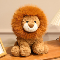 Peluche Lion Doux et Moelleux de 25 cm en Polyester et Coton PP, Design Adorable, Cadeau pour Enfants de 8 Ans et Plus, Compagnon de Jeu