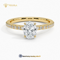 Bague de mariage tendance en argent sterling 925, forme goutte d'eau, couleur D, moissanite VVS, luxe léger et élégant