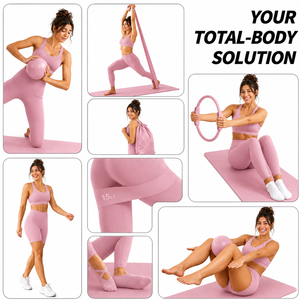Pilates Kit Set Silicone Dumbbell Adjustable Ankle Weights Pilates Ring Resistance <b>Bands</b> Grip Socks Home <b>Workout</b> for Women - Product Image 4