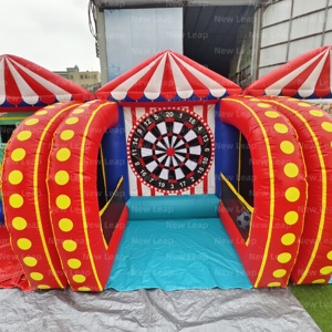 Yuedongインフレータブル5 in 1プレイゲームカーニバルコンボバスケットボールサッカーダーツリングトステーマハウス - Product Image 6