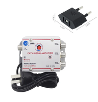 Répartiteur amplificateur de signal TV par câble CATV 4 voies AC 220V 20dB, amplificateur de signal d'antenne TV numérique, équipements TV domestiques 45Mhz à 860MHz, prise US